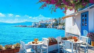 Happy Bossa Nova Jazz Music at Morning Seaside Cafe Ambience and Calm Wave Sound for Positive Moods