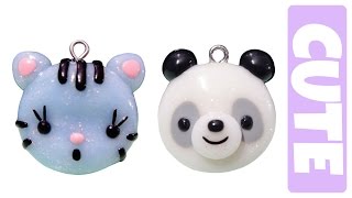 Kawaii Polymer Clay Charms! Cat & Panda