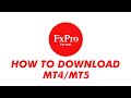 How To Download Platform - MT4 / MT5 - Cara Nak Download Account Trading FXPRO