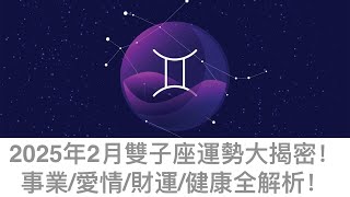 【2025年12星座月運 】2月雙子座運勢大爆發！事業、愛情、財富全解析！絕對不能錯過的星座運勢大揭密！