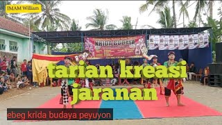 ebeg ( krida budaya) tarian kreasi jaranan live peyuyon lapangan voli #jaranan #tariankreasi