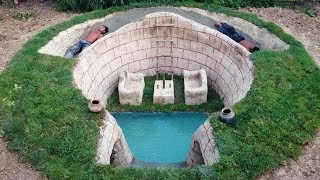 Building Most Secret Hidden Underground House and  Underground Swimming Pool