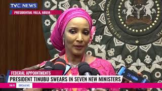 President Tinubu Swears In Seven New Ministers