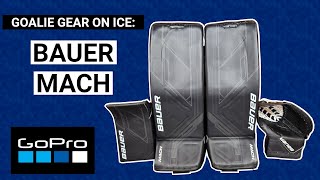 GoPro Hockey Goalie Gear On Ice: Bauer Mach Goalie Pads, Blocker, and Catcher