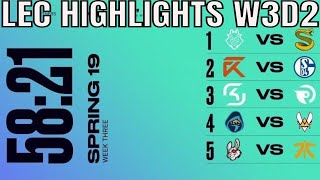 LEC Highlights ALL GAMES Week 3 Day 2 Spring 2019 League of Legends European Championship