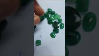 Natural Emerald faceted stone 100 % natural Qalety good Total wt 81 ct  pis 110/ rs per ct #totaly