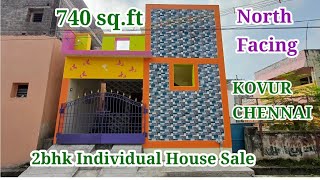 2 bhk740 sqft Individual House sale Kovur Chennai Ct.7200520085,Direct Sale, #kovurhouseforsale#home