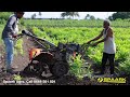 भारतातील सर्वात जास्त माती लावणारा spaark 12 hp power tiller or back rotary power weeder live demo