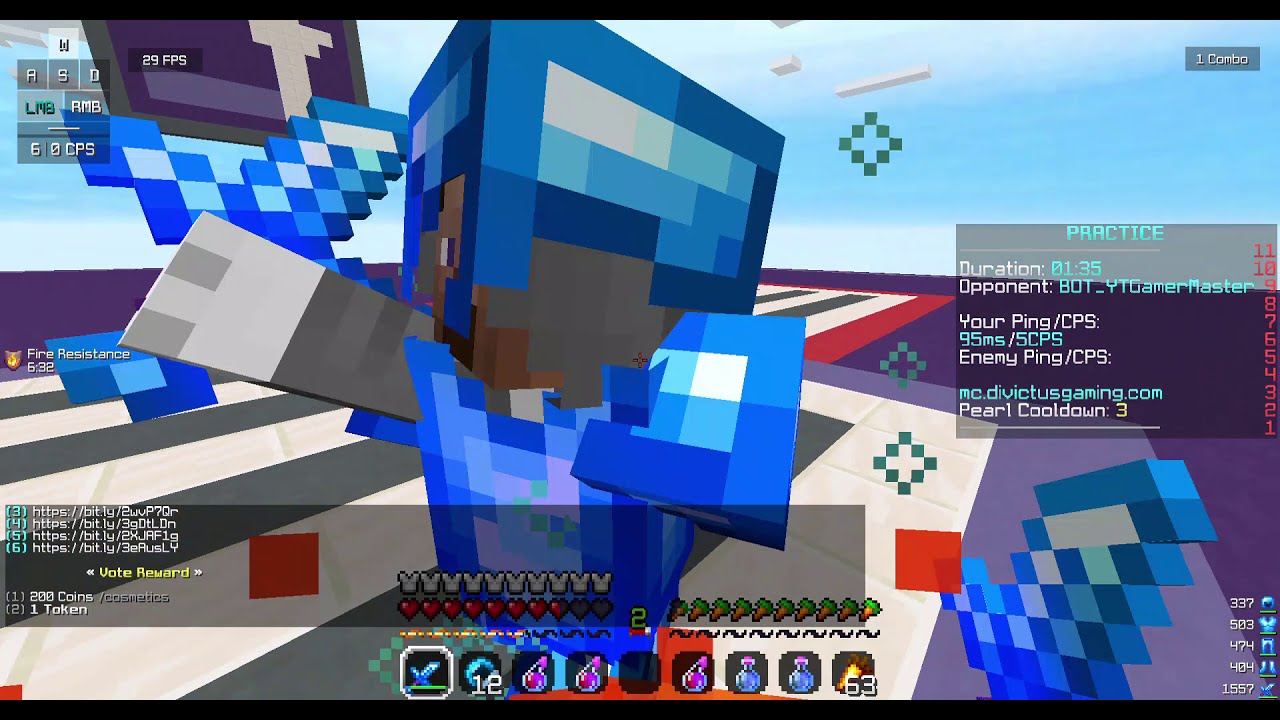 Minecraft Pvp 1 8 Bot Practice Youtube