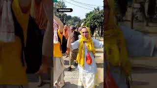 Russian \u0026 Ukraine devotee dancing together #krishna #harekrishna #kirtan #mayapur #vrindavan