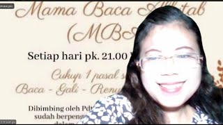 MBA Mama Baca Alkitab dibimbing Pdt Indiana Simalango, M.Th : Keluaran 17