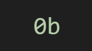 Binary literals in js