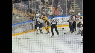 Felix Pare vs Kyle Locke EIHL fight 6-3-24