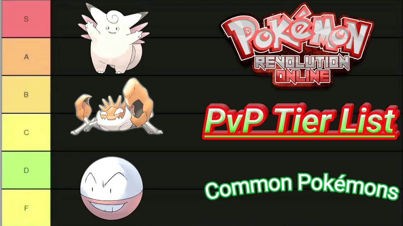 PRO PvP Tier List - Part 1: Common Pokemons (Pokemon Revolution Online ...