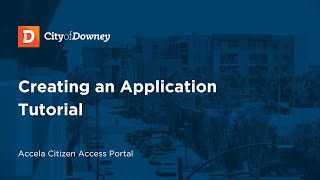 Creating an Application Tutorial | Accela Citizen Access
