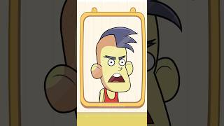 Nick didn't have the time to finish, so he only cut half his hair(Animation Meme)#shorts #memes