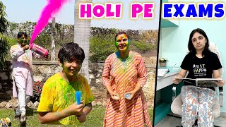 HOLI PE EXAMS | Holi Celebration with Family Vlog 2024 | Aayu and Pihu Show