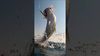 Лефер уловен на повърхността - максимален кеф! #fishing #риболов #bluefish