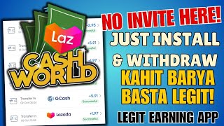 NO INVITE TO EARN=BILIS NG PAYOUT||LEGIT EARNING APP|CASHWORLD| JUST INSTALL AND EARN#earningapp