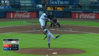 MIA@ATL: Markakis puts Braves on board with sac fly