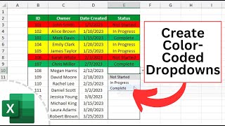 How to Create Color-Coded Dropdowns in Excel