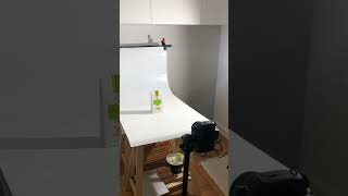 Simple white background setup with 1 lamp-Product photography #shorts #productphotography