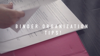 Binder Organization Tips!