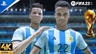 FIFA 23 - Argentina VS Italy | Qatar WorldCup 22 Ft. Messi | PS5 4K HDR NextGen Gameplay | R7M10
