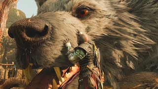 Kratos Pets Fenrir In Ironwood And Calls Him A GOOD BOI - God Of War: Ragnarök