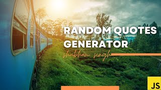Random Quote Generator | Javascript & Tailwind.css