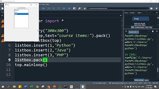 Python Tkinter List Box in Detail | Python TKinte Tutorials in Hindi 13
