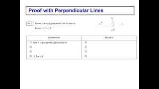 Proof with Perpendicular Lines