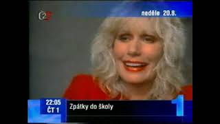 ČT2 - Upoutávky, začátek Euronews - Srpen 2000