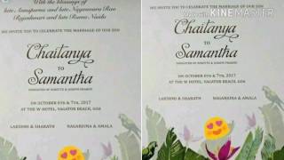 Samantha & Naga chaitanya wedding card || Sam & chay wedding card 💑💏❤💕💞