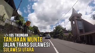 Tanjakan Munte | Jalan Trans Sulawesi  -  Tikungan Tajam jalan keluar kota dari Kota Manado