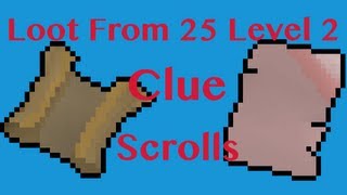 Runescape 2007: Rewards From 25 Level 2 Clue Scrolls