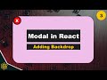 Creating Backdrop | How To Create Modal in ReactJs | Part 3