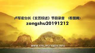 心灵法门 zongshu20191212 - 卢军宏台长《玄艺综述》节目录音  (看图腾)