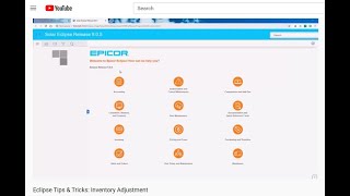 Eclipse Tips & Tricks: Inventory Adjustment