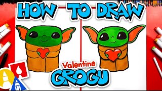 How To Draw Valentine's Baby Yoda (Grogu)