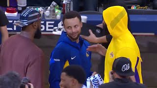 LeBron, Steph & AD Share a Moment after the Game🔥