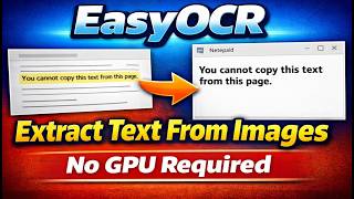 EasyOCR Local Setup Extract Text from Images Without GPU