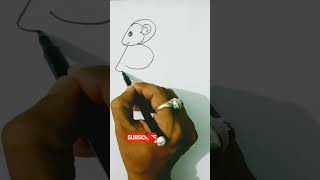 How to draw with 3? Quick simple and easy drawing for kid #shortsfeed #shorts #viral #monkey #sketch