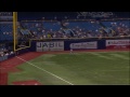 tor@tb colabello makes running catch in left