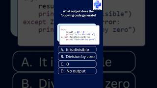 Python Quiz on Exception Handling - Part 80 #shorts