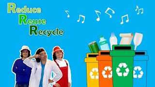 Reduce Reuse Recycle Song For Kids ♻️ - English Sing Along Songs For Kids 🎵  - Kicles