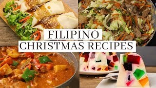 FILIPINO CHRISTMAS RECIPES : Lumpiang Sariwa / Beef Caldereta / Pancit Bihon / Cathedral Window