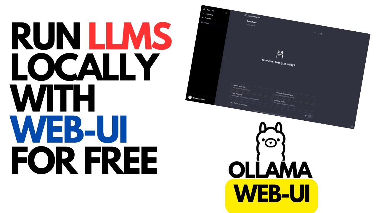 How To Run LLMs Locally With WEB-UI Like ChatGPT | Ollama Web-UI ...