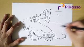 How to Draw Catfish step by step