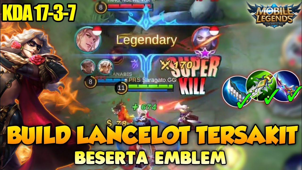 BUILD LANCELOT TERSAKIT 2021 - TUTORIAL LANCELOT MOBILE LEGENDS - YouTube